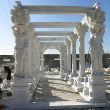 Fine Workmanship white stone gazebo